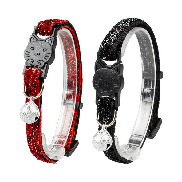 DUVO+ nylónový obojok pre mačky,lesklý, mix farieb 20-30cm/10mm 2ks