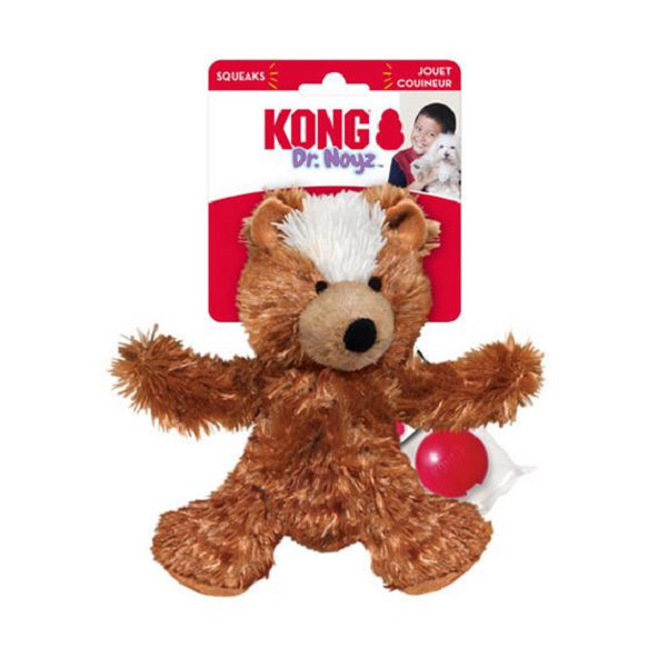 Hračka pre psy Kong Dog Dr. Noyz Medvedík s pískatkom, polyester M