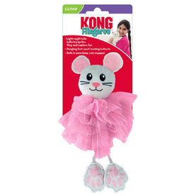 Hračka pre mačky Kong Cat Flingaroo Tutu Myš s roľničkami, modro ružová