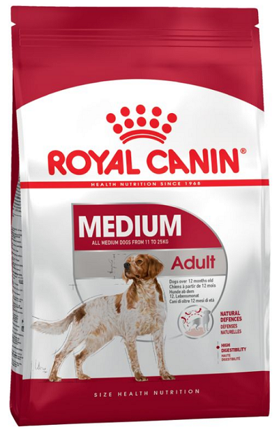 E-shop Royal Canin SHN MEDIUM ADULT granule pre psy 15kg