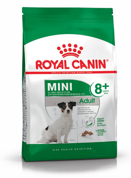 E-shop Royal Canin SHN MINI ADULT 8+ granule pre psy malých plemien 800g