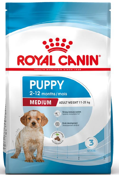 E-shop Royal Canin SHN MEDIUM PUPPY granule pre šteňatá psov stredných plemien 4kg