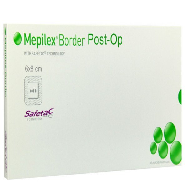 E-shop Mepilex Border Post-Op 6x8 cm, flexibilné absorpčné chirurgické krytie na rany 10ks