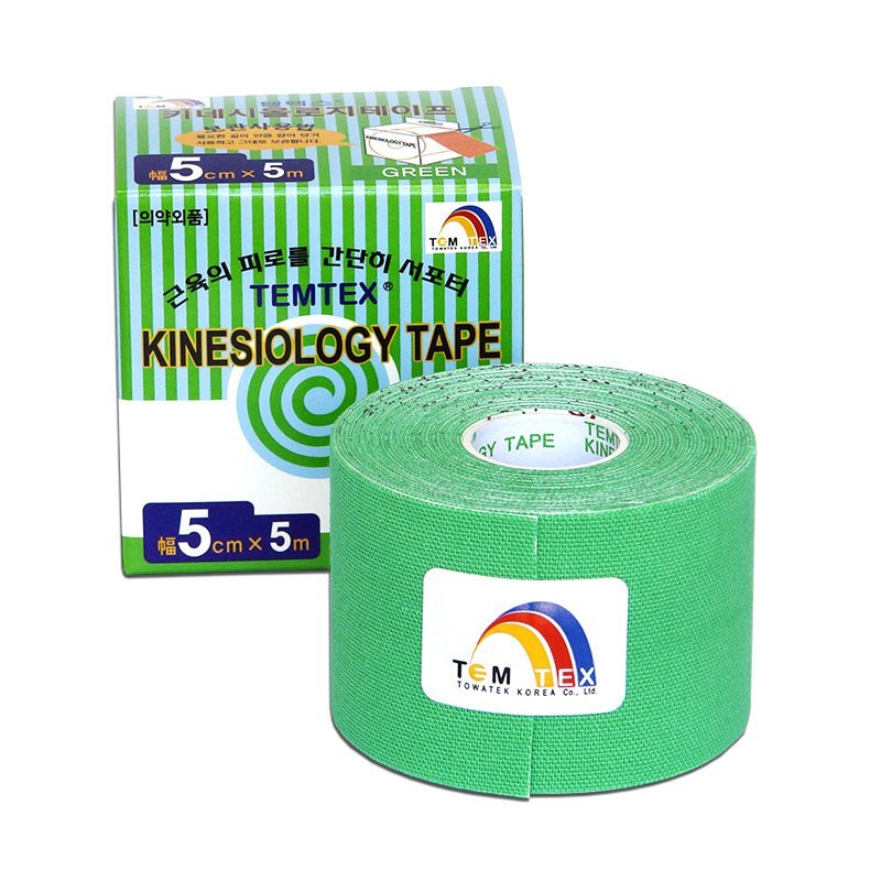 E-shop TEMTEX KINESOLOGY TAPE tejpovacia páska, 5cmx5m, zelená 1ks