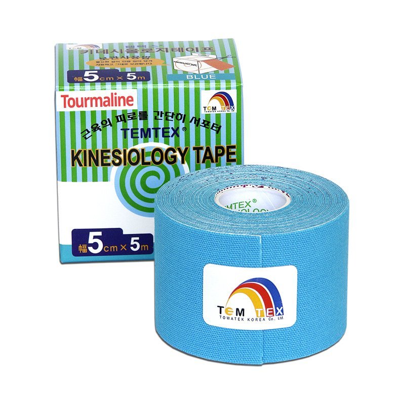 E-shop TEMTEX KINESOLOGY TAPE TOURMALINE tejpovacia páska, 5cmx5m, modrá 1ks