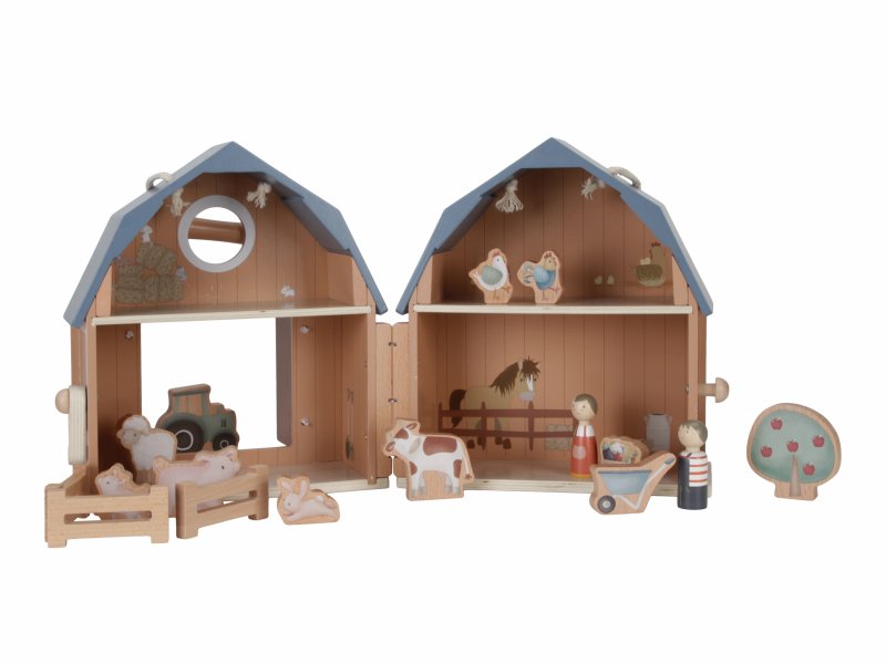 E-shop LITTLE DUTCH Domček pre bábiky drevený prenosný Farma