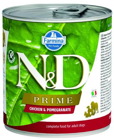 E-shop Farmina N&D dog PRIME chicken & pomegranate konzerva pre psy 285g