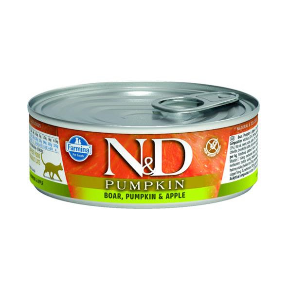 Farmina N&D cat PUMPKIN boar & apple konzerva pre dospelé mačky 70g