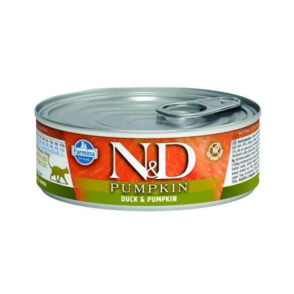 Farmina N&D cat PUMPKIN & duck konzerva pre dospelé mačky 70g