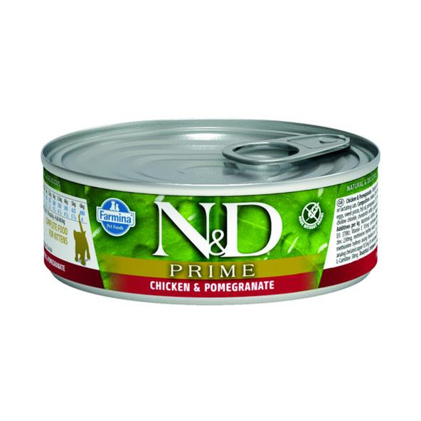 Farmina N&D cat PRIME chicken & pomegranate kitten konzerva pre mačiatka 70g