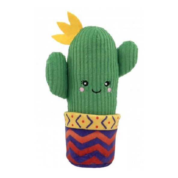 Hračka pre mačky Kong Cat Kaktus Wrangler s kvetináčom, zelená, polyester