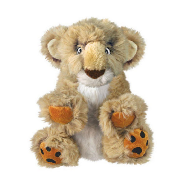 Hračka pre psy Kong Dog Comfort Kiddos Lev s pískatkom, polyester L
