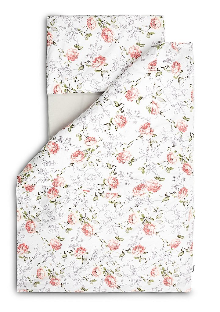 E-shop SENSILLO Bielizeň posteľná 3-dielna pivonka Beige bavlna 120x60 cm