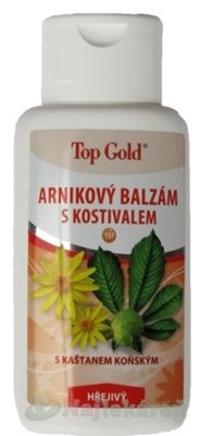 TOP GOLD Arnikový balzam s kostihojom, na regeneračné masáže, 200 ml