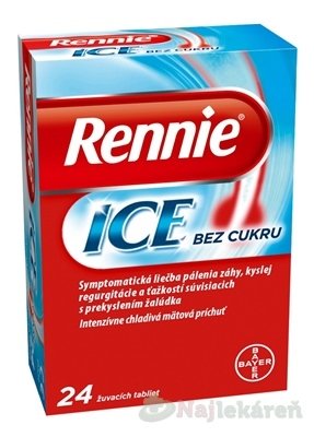 E-shop Rennie ICE bez cukru na úľavu od príznakov pálenia záhy 24 tabliet