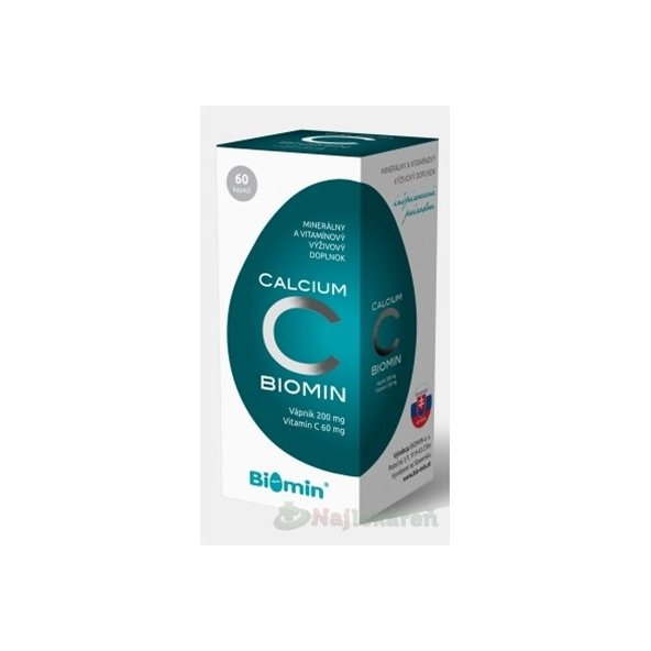BIOMIN CALCIUM S VITAMÍNOM C, 60 ks