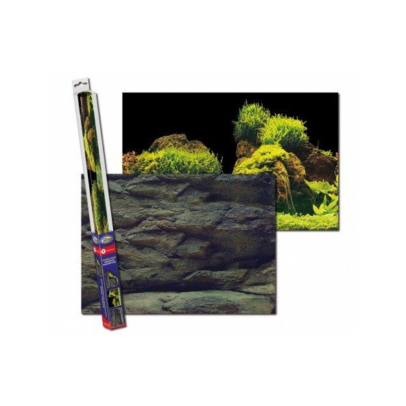 AQUA NOVA Akvarijné pozadie S 60x30cm skaly / rastliny
