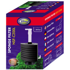 AQUA NOVA Penový filter do akvária NSF-C200L- rohový