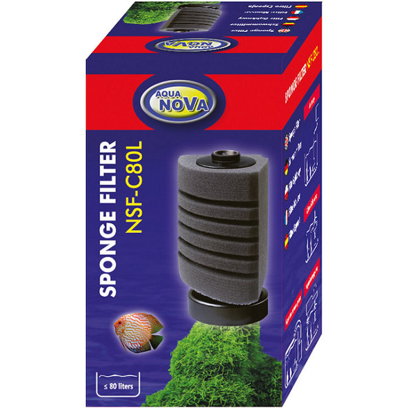 AQUA NOVA Penový filter do akvária NSF-C80L- rohový