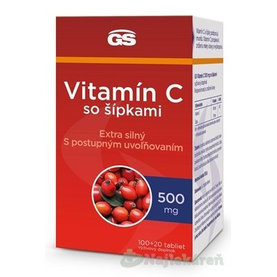 GS Vitamín C 500mg so šípkami 120 tabliet