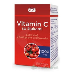 GS Vitamín C 1000 so šípkami, 100 + 20 tabliet