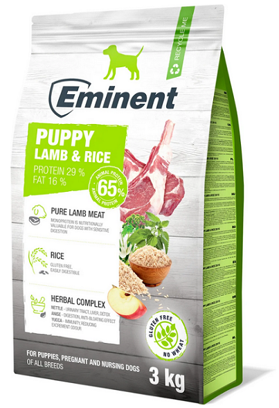 E-shop Eminent Dog Puppy Lamb & Rice granule pre šteniatka 3kg