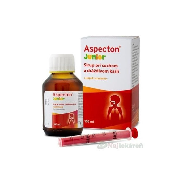 Aspecton Junior sirup pri suchom a dráždivom kašli 100ml