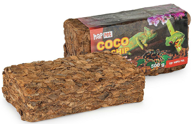 E-shop Happet COCO chips kokosový substrát do terária 500g