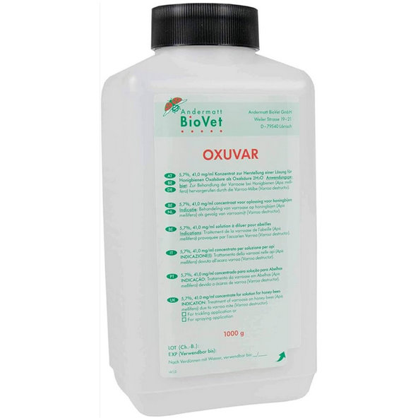 Oxuvar 5,7%, 41 mg/ml koncentrát na roztok pre včely medonosné, 2 l fľaša s 1 kg roztoku