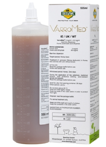 E-shop VarroMed 5 mg/ml + 44 mg/ml roztok pre včely 555ml