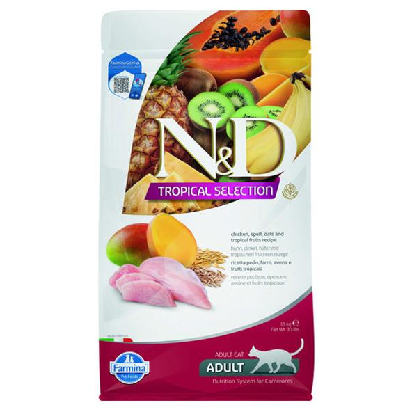 Farmina N&D cat TROPICAL SELECTION (AG) adult, chicken granule pre mačky 1,5kg