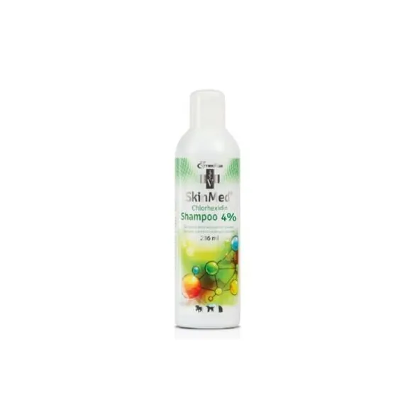 SkinMed Chlorhexidine Shampoo 4% Koncentrovaný antimikrobiálny šampón pre psy, mačky a kone 236ml