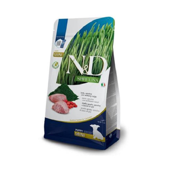 Farmina N&D dog SPIRULINA (GF) puppy mini, lamb granule pre psy 2kg