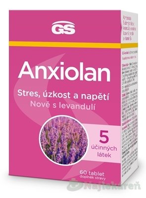 E-shop GS Anxiolan s levanduľou stres, úzkosť, napätie 60 tabliet