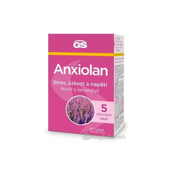 GS Anxiolan s levanduľou stres, úzkosť, napätie 60 tabliet