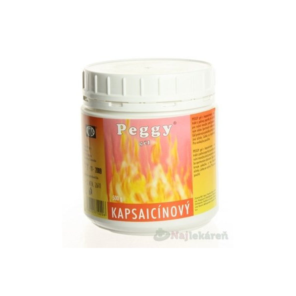 PEGGY GÉL kapsaicínový na ručné masáže 500g