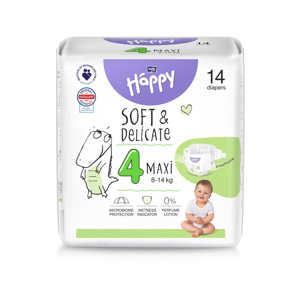 E-shop BELLA HAPPY Baby Plienky jednorazové Maxi 8-14 kg 14 ks