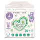 Detské plienky Maxi (veľkosť 4 / 7-18kg) biologicky rozložiteľné Attitude 26 ks