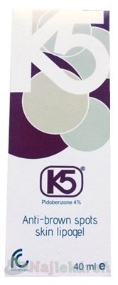 E-shop K5 Lipogel na depigmentáciu hnedých škvŕn 40ml
