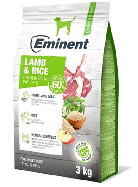E-shop Eminent Dog Lamb & Rice hypoalergénne granule pre psy 3kg