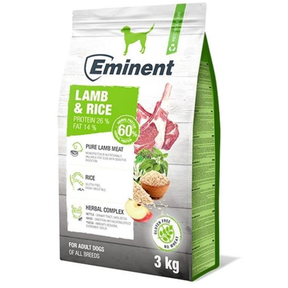 Eminent Dog Lamb & Rice hypoalergénne granule pre psy 3kg