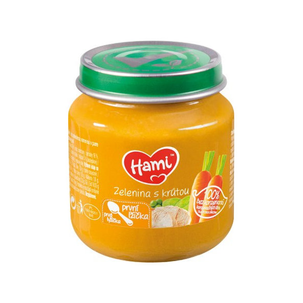 HAMI Príkrm mäsovo-zeleninový Zelenina s morčacím mäsom 125g