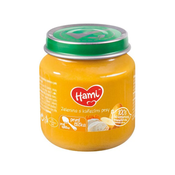 HAMI Zelenina s kuracím mäsom (125 g) - mäsovo-zeleninový príkrm