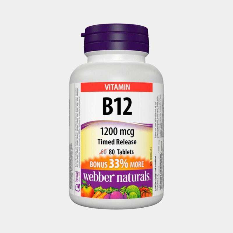 E-shop Webber Naturals Vitamín B12 1200 mcg s postupným uvoľňovaním 150 tabliet