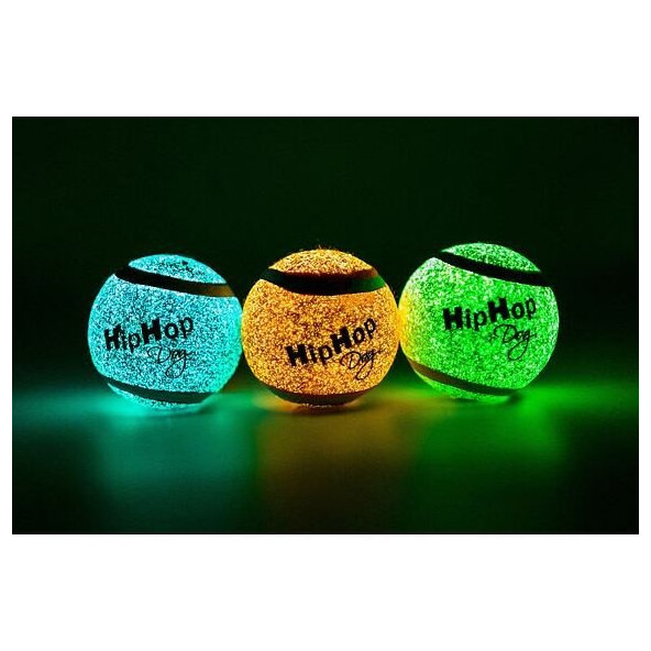 HIP HOP DOG HHD Neónové v tme svietiace tenisové lopty (3ks/bal) 6,5 ??cm