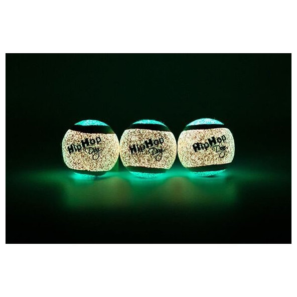 HIP HOP DOG HHD Neónové v tme svietiace tenisové lopty 5 cm (3 ks/bal) puppy