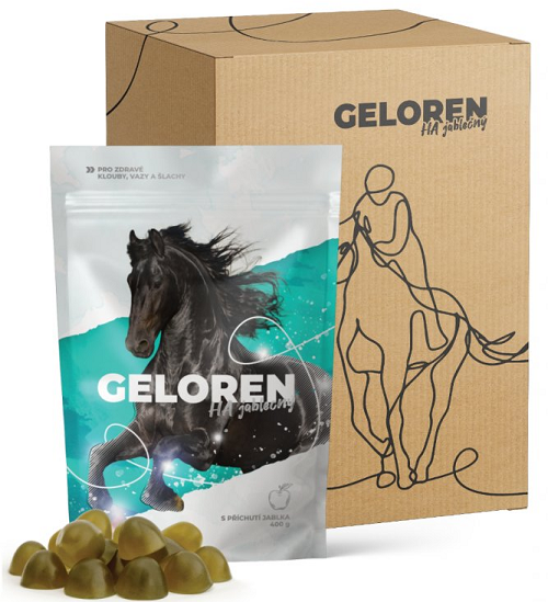 E-shop Geloren HA gélové tablety jablko - kĺbová výživa pre kone 1350g