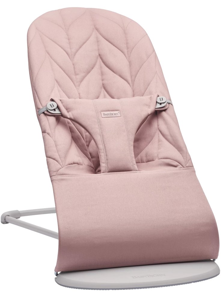 E-shop BABYBJÖRN Lehátko Bliss Dusty pink cotton Petal, svetlá šedá konštrukcia