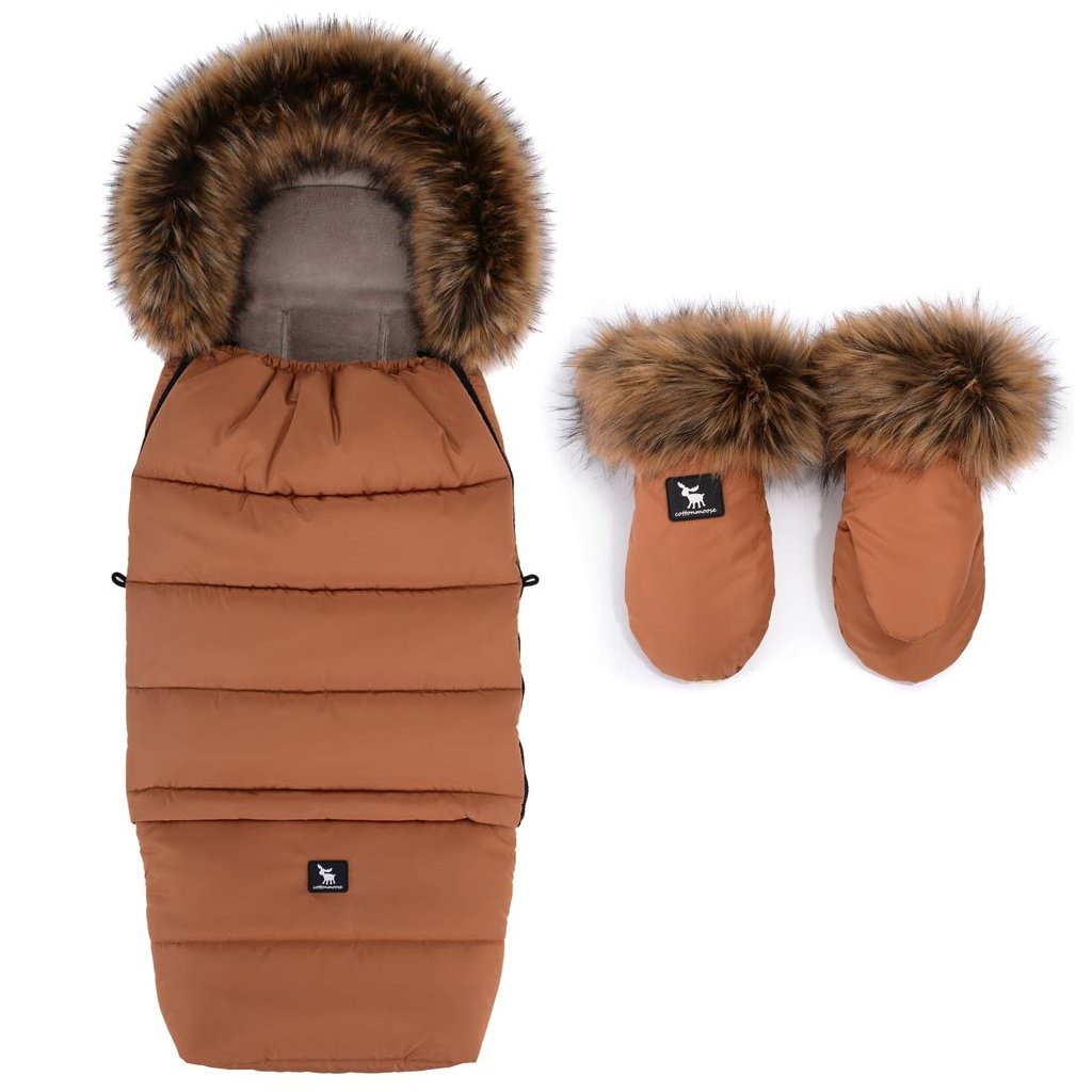 E-shop COTTONMOOSE Set fusak a rukavice na kočík Combi Yukon Amber
