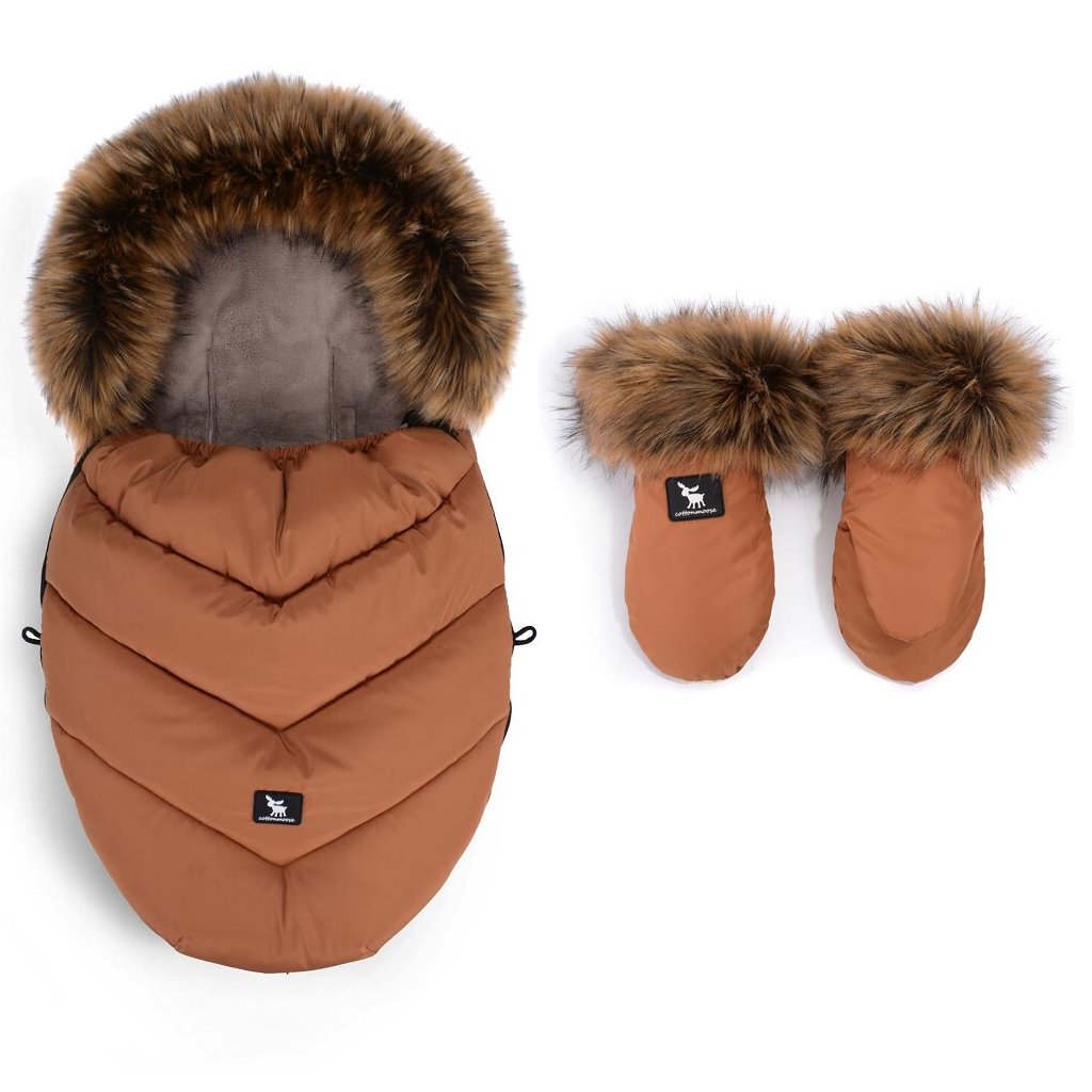 E-shop COTTONMOOSE Set fusak a rukavice na kočík Moose MINI Yukon Amber